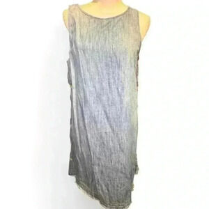 Universal Threads-Denim Dress w buttons down side/fringe bottom-women Med